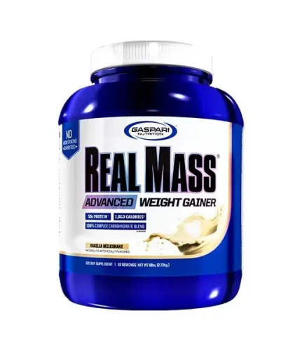 Gaspari Nutrition Real Mass 2720g Vanilla Milkshake - gainer na masę