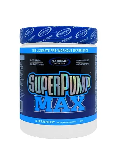 Gaspari Nutrition Super Pump Max 500g Blue Raspberry - przedtreningówka na pompę